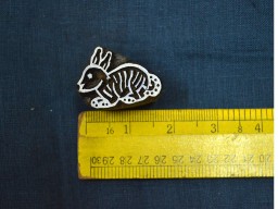 Hand Carved Indian Wood Block  Rabbit Wooden Stamp